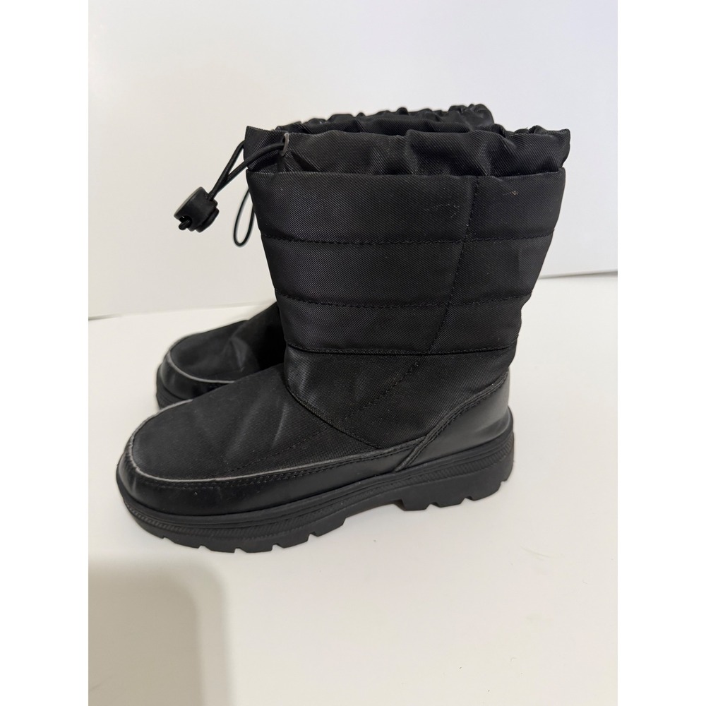 Northside Kids Size 2 Black Quilted Nylon Winter Snow Boots Faux Fur Lined - Picture 8 of 12